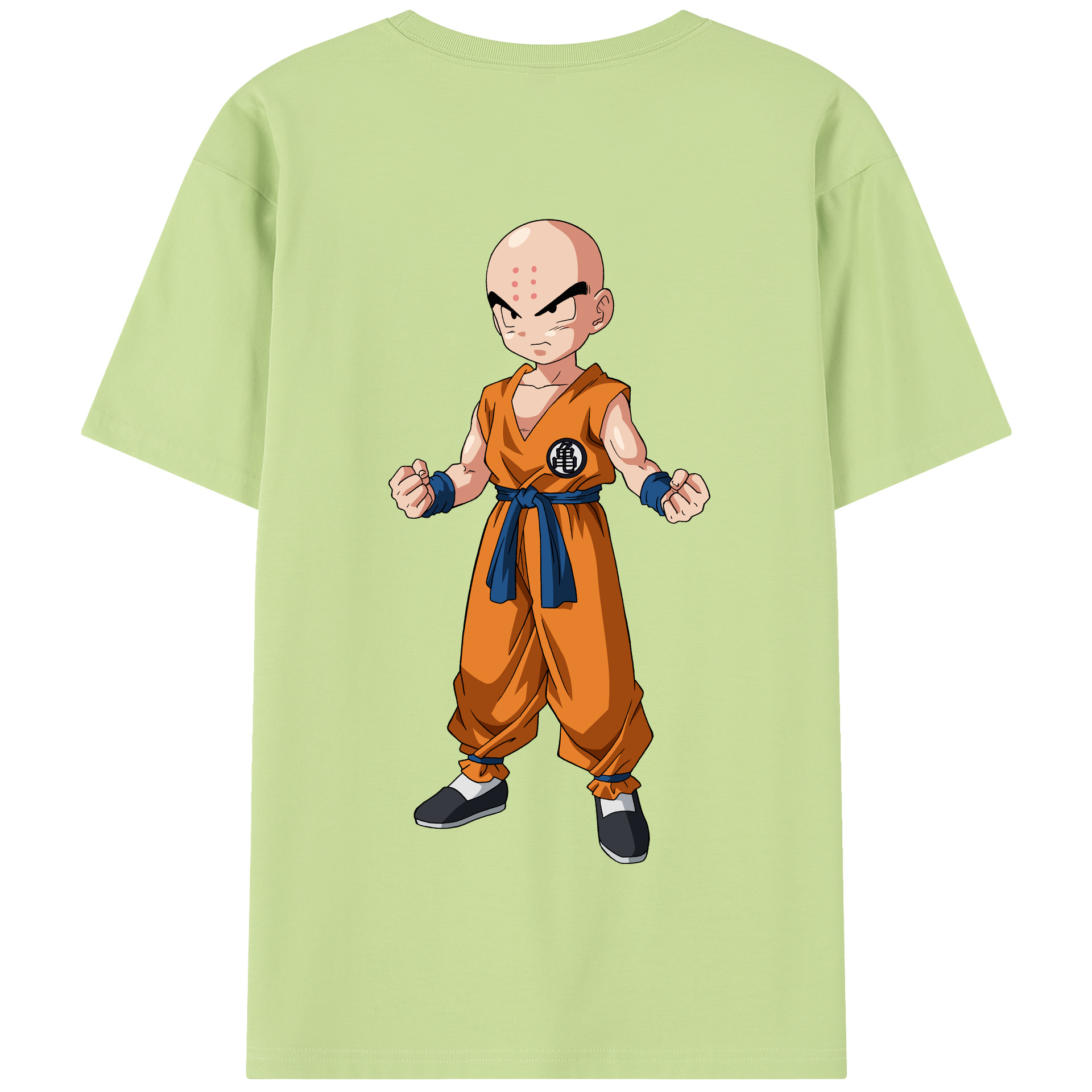 （画像用） ドラゴンボール クリリン DRAGON BALL krillin 綿100％半袖Tシャツ（背面プリント）